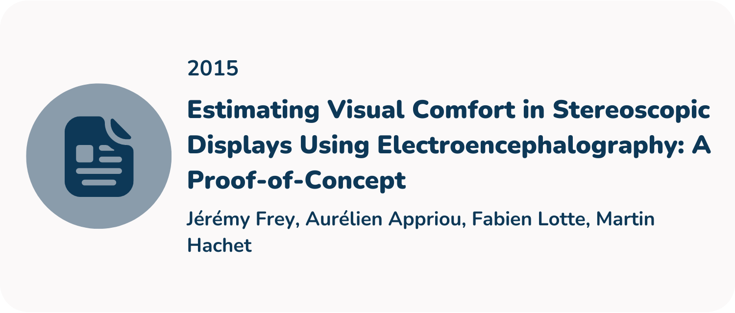 Estimating Visual Comfort in Stereoscopic Displays Using Electroencephalography: A Proof-of-Concept